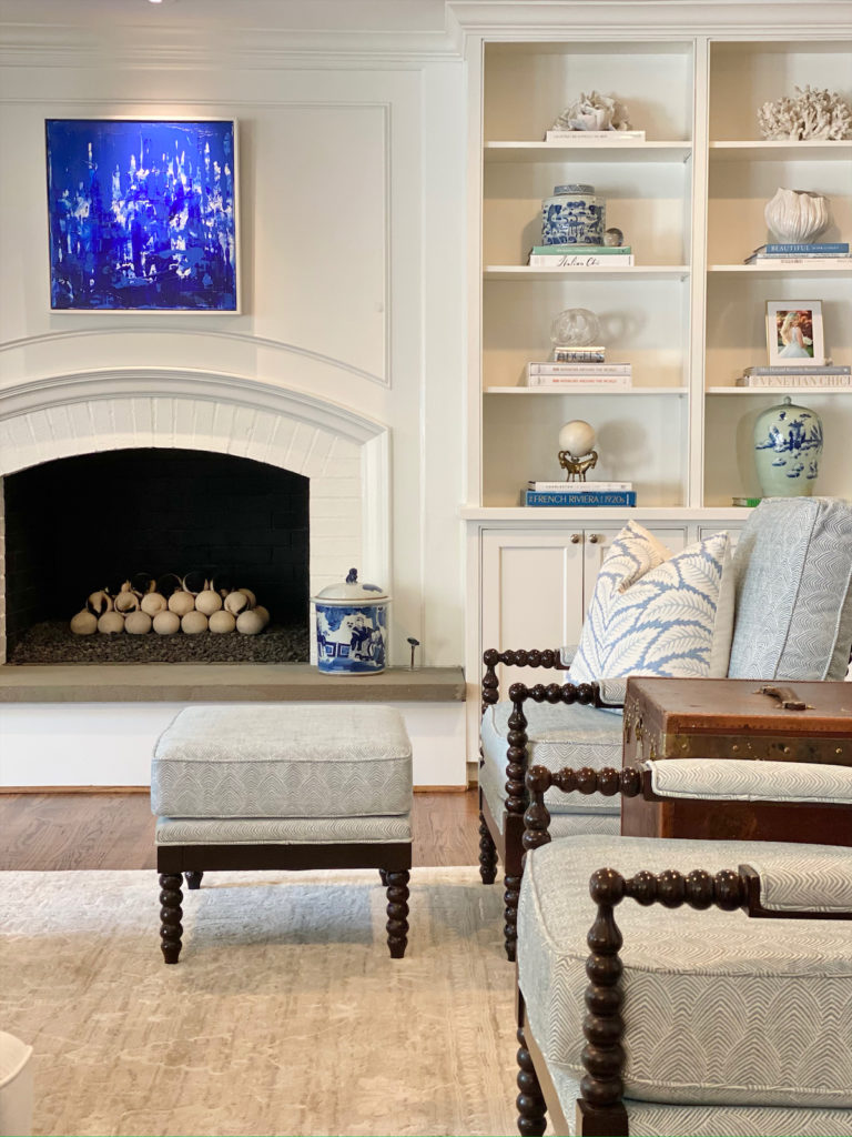 The furniture in the home is a mix of unique finds by Whitney and the occasional Serena & Lily piece.