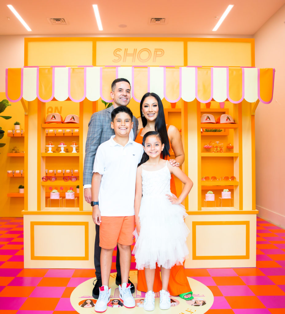 Jose & Nancy Almodovar with their children Manny and Kamila at Nancy's birthday brunch at Nan & Company Properties flagship office (Photo by Nan Studios)