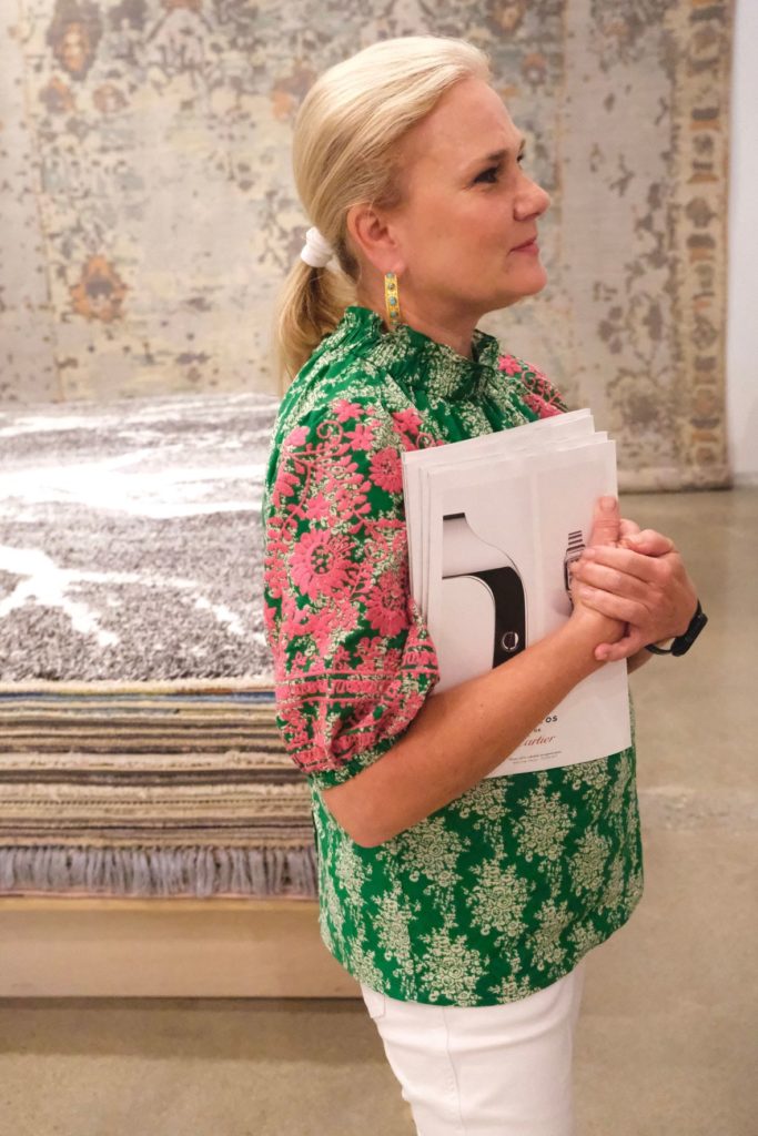 Leighanne Mitchell at Arsin Rug Gallery for Ronel Golden's book signing (Photo by Kathryn Smith)