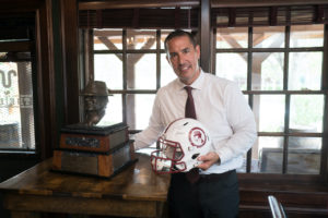 Luke Fickell_Trophy_Helmet (Photo by Daniel Ortiz)