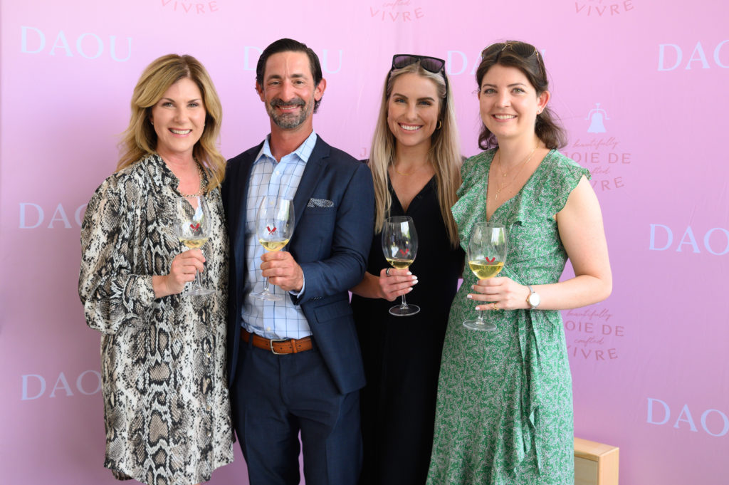 Maeve Pesquera, Matthew Kleinhenz, Ashlie Leslie, Lia Stevens at Daou Vineyards' Wine & Food Week launch held at B&B Butchers & Restaurant. (Photo by Steven David Johnson)