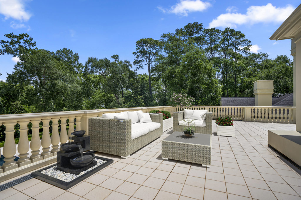 A welcoming terrace at 3920 Inverness (Photo by Turnkey Visuals LLC)