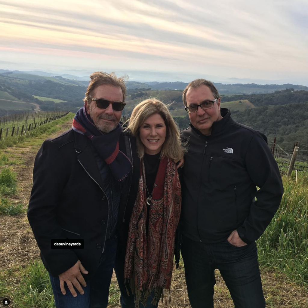 Winemaker brothers George and Daniel Daou, flank Daou Vineyards senior vice president Maeve Pesquera. (Facebook photo)