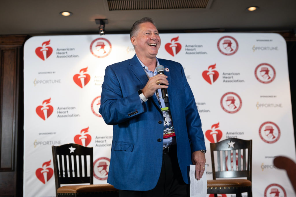 Paul 'Bear' Bryant Coach of the Year luncheon chair Shawn Lafferty of KPMG (Photo by Daniel Ortiz)