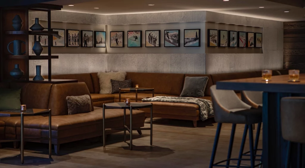 The lounge of The Hythe in Colorado (Photo by The Hythe, a Luxury Collection Resort, Vail).
