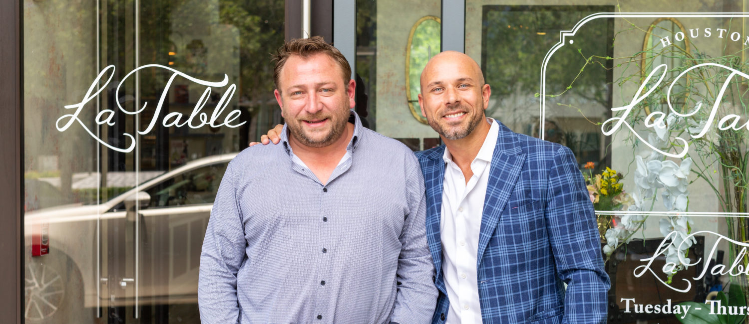 Benjamin Berg and Valerio Lombardozzi, the general manager of La Table. The restaurant is closing Friday and will be reimagined entirely and reopened in 2023. (Photo by Jenn Duncan)
