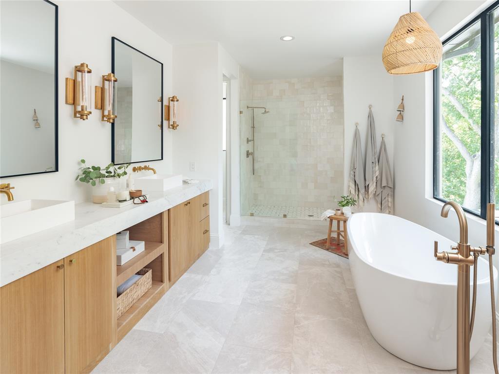 Inside the master bathroom suite.