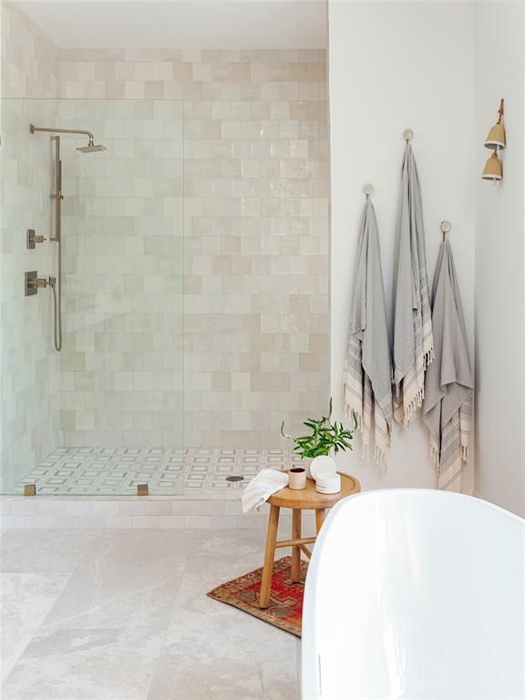 Inside the master bathroom suite.