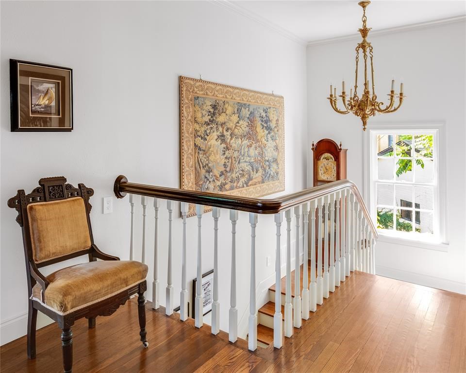 A moment for artwork on the second floor. 