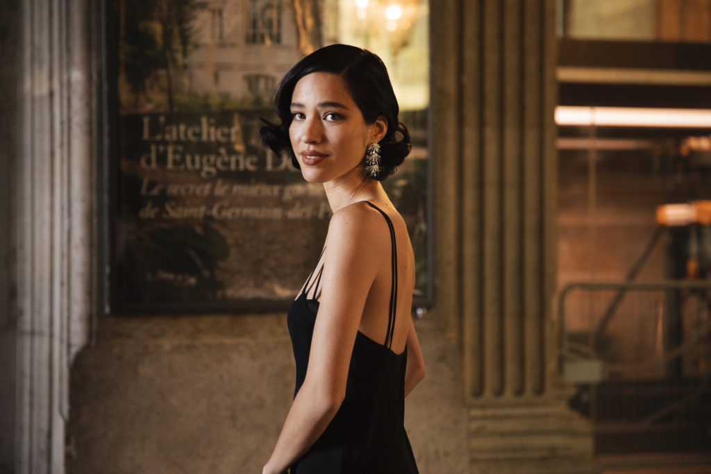 Kelsey Asbille at the Louvre for a gala dinner celebrating opening of the David Yurman boutique in Paris. (Photo by Lewis Merritt)