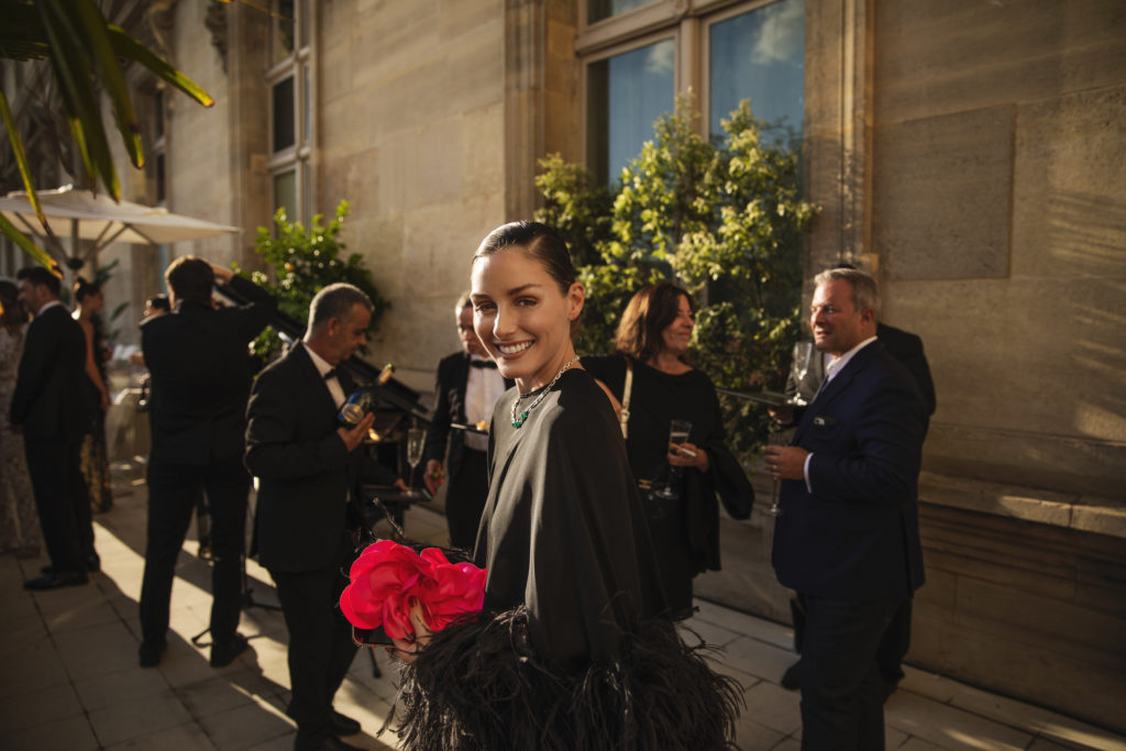Olivia Palmero at the Louvre for a gala dinner celebrating opening of the David Yurman flagship in Paris. (Photo by Lewis Merritt)