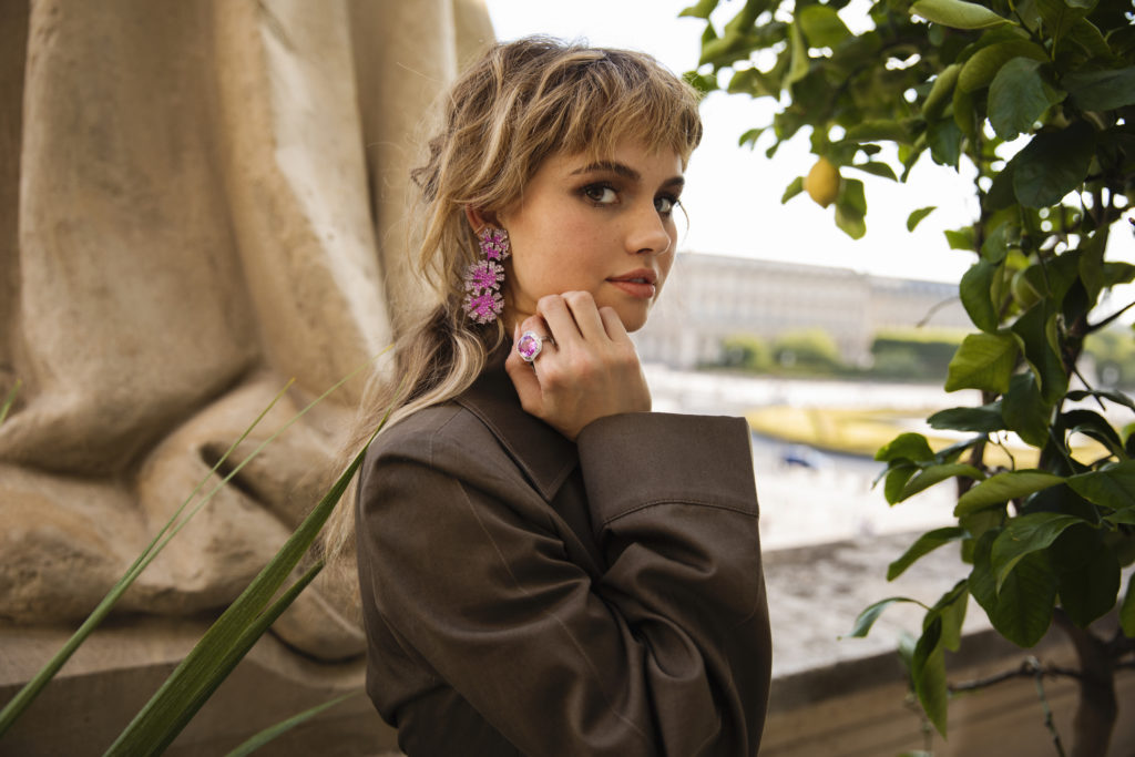 Actor, singer Debby Ryan at the Louvre for a gala dinner celebrating opening of the David Yurman boutique in Paris. (Photo by Lewis Merritt)