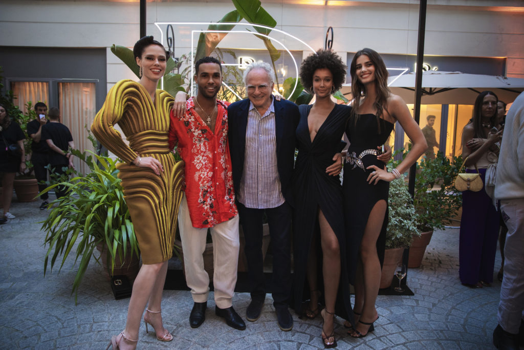 David Yurman celebrating with a colorful entourage at the opening of his eponymous flagship on Paris' Rue Saint-Honoré (Photo by Lewis Merritt)