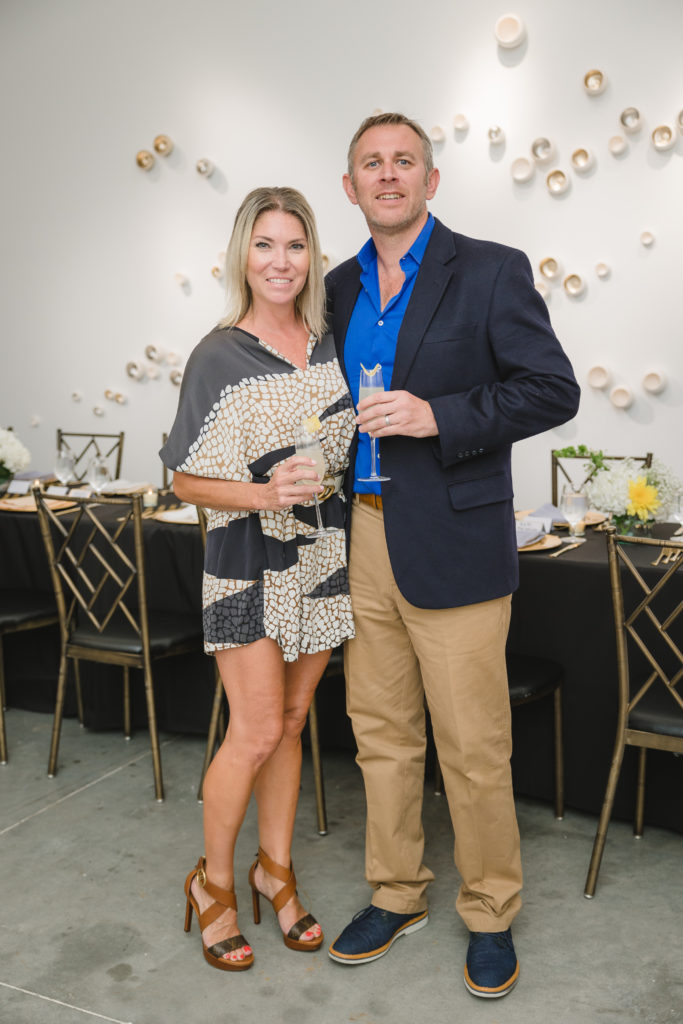 Danielle & Ashton Saunders at "Wanderlust" opening at Laura Rathe Fine Art (Photo by Johnny Than)