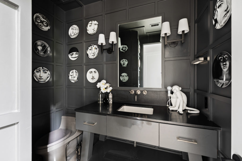 Guest half bath at 2028 Park Street in Houston's coveted 77019 zip code area. (Photo by Josh Gremillion)