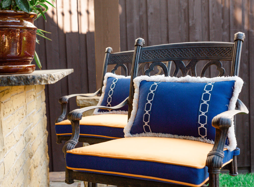 Bright, bold colors led the Cush Living project.