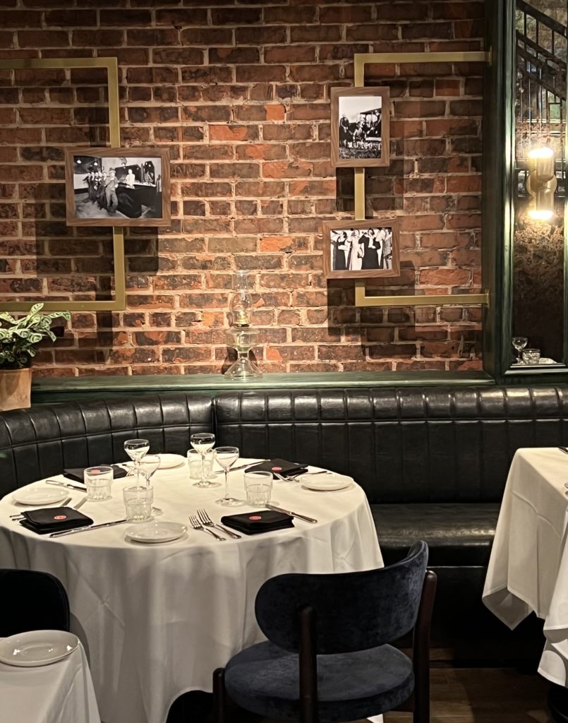 A jacket is required for the gents, but no cell phones are allowed inside the slow dining haven.