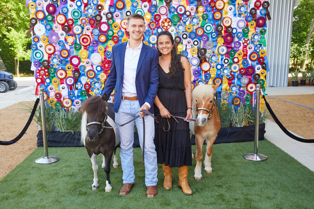 Gunnar Livingston, Ali Livingston with Equest mini ambassadors Ranger and Dare (Photo by Nate Rehlander)