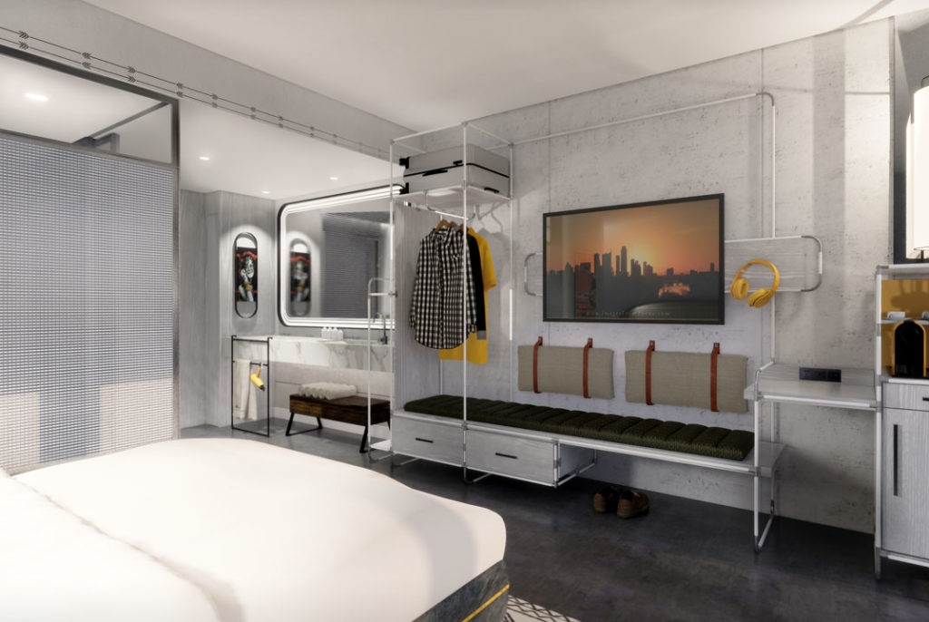 The artwork chosen tells the story of Austin throughout the new hotel.