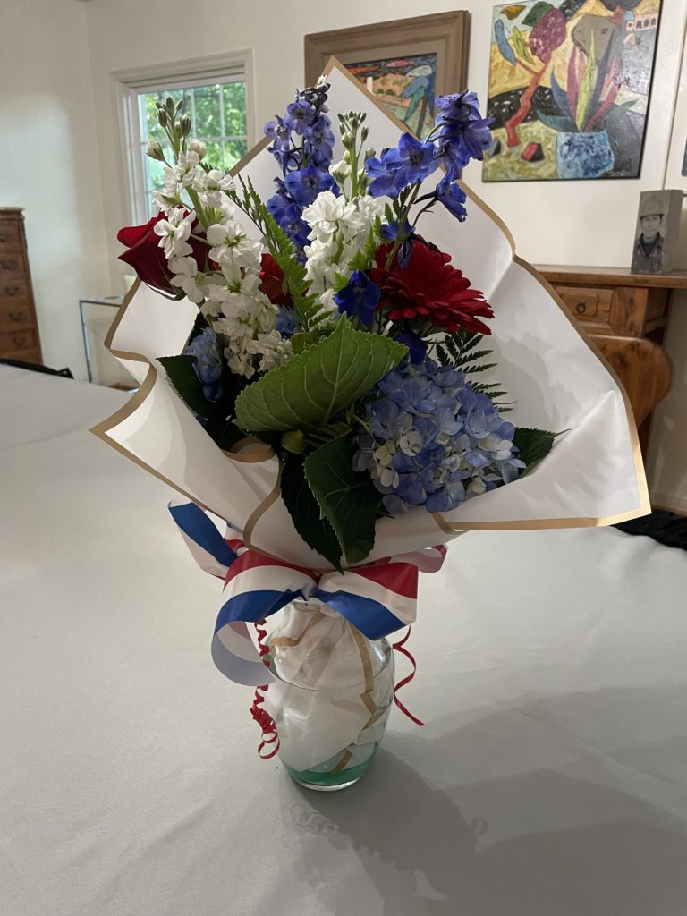 Decor throughout the French consul general's River Oaks home is dressed for Bastille Day (Photo by Charlie Horse Photos)