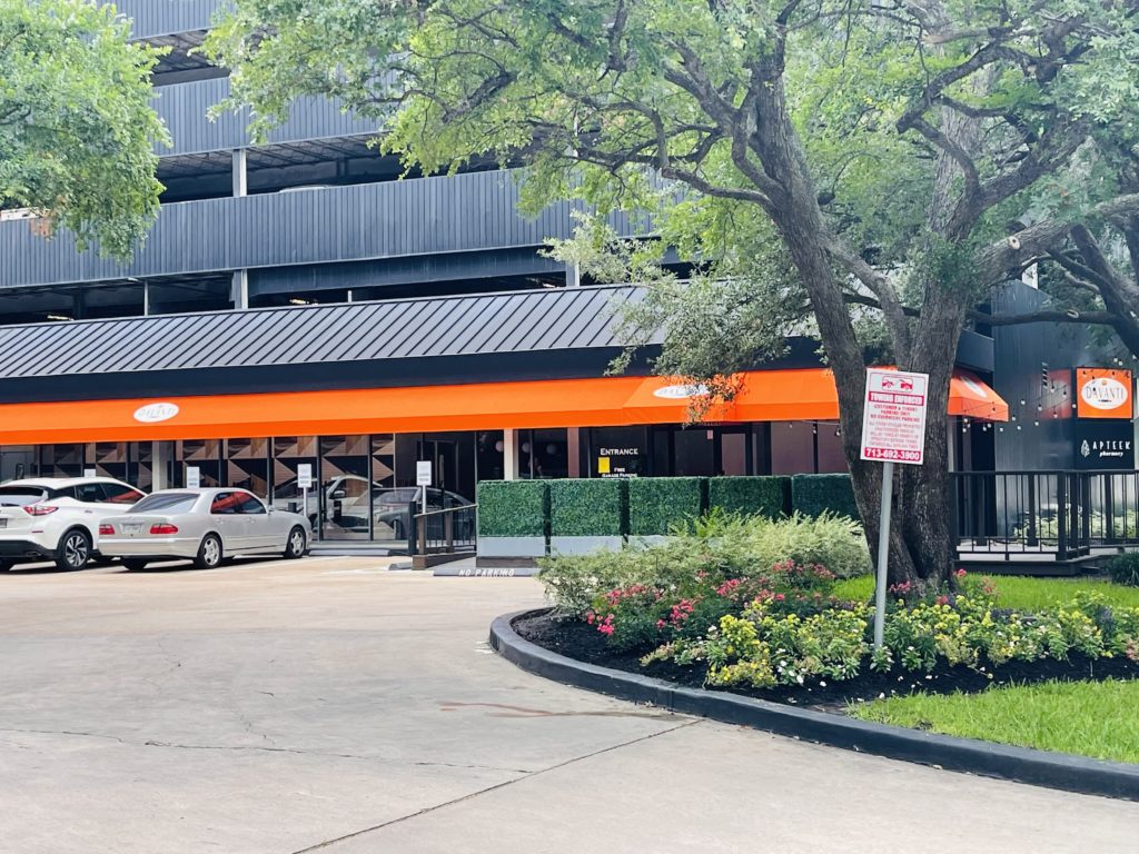 Another view from the exterior of the new Davanti Ristorante Italiano just off Weslayan near Westheimer Road. (Photo by Photos Courtesy of Davanti Ristorante Italiano)