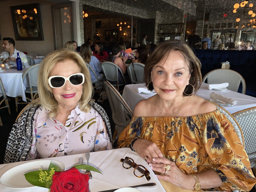 Jan Rhodes, Jane DiPaolo at a center table in Brasserie 19. (Photo by Shelby Hodge)