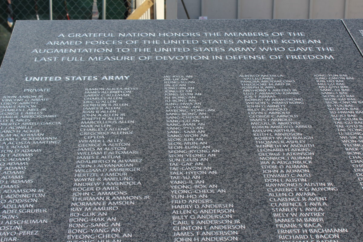 The Forgotten Soldiers of the Korean War Memorial — Why the New Wall of ...