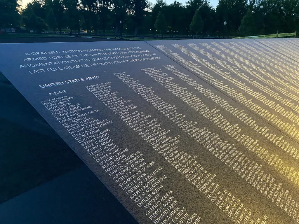 The Korean War Memorial will dedicate its new Wall of Remembrance this week July 27th in Washington, DC.