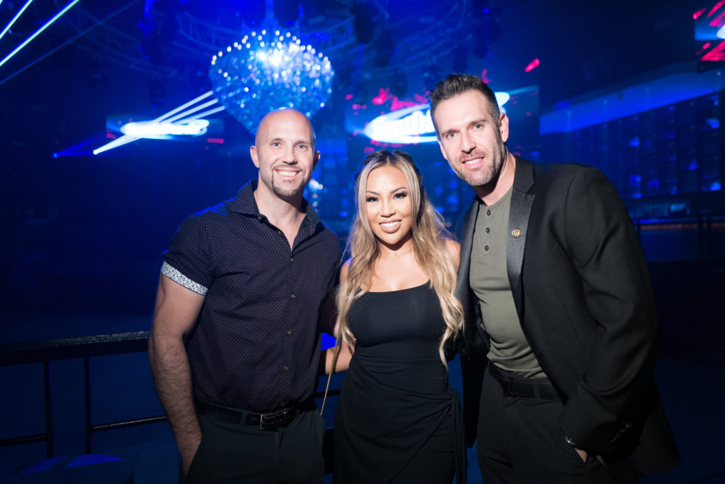Nick Sanford, Lucy Wo, Matthew Massey at the reopening of South Beach in Montrose. (Photo by Daniel Ortiz)