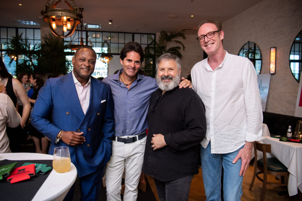 Rob Wright, Michael Garfield, Ernie Manouse, Walt Zipprian at the Houston Restaurant Weeks Kickoff  at The Annie Cafe & Bar. (Photo by Michelle Watson, CatchlightGroup.com)