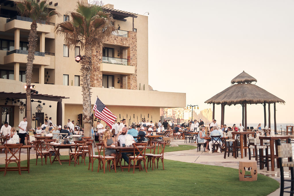 The final night of the culinary weekend was a festive Fourth of July Barbecue overlooking the ocean. (Photo by Studio Caribe)