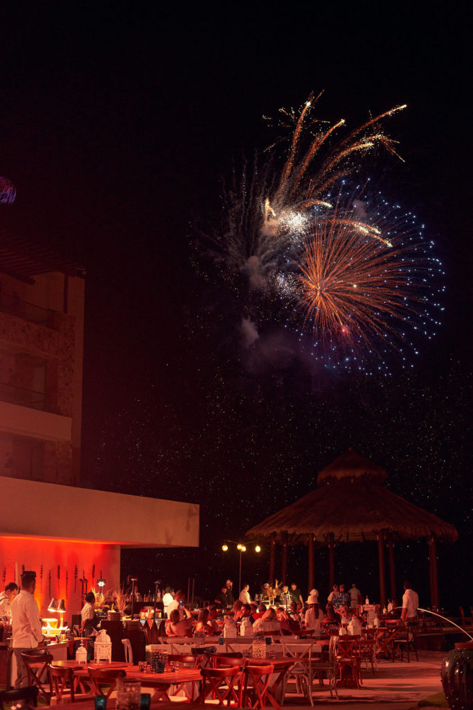A firework show completed the epic culinary weekend put on by Chef Killen and Waldorf Astoria Los Cabos Pedregal. (Photo by Studio Caribe)