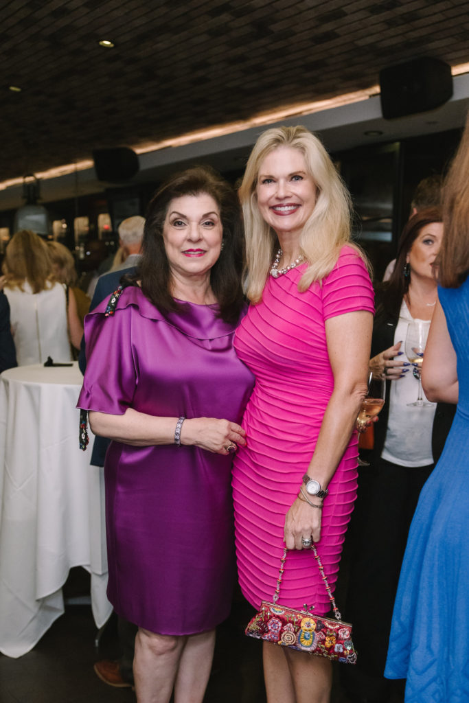 Laura Rowe, Amy Pierce at the fall social season launch party at Steak 48.  (Photo by Johnny Than)