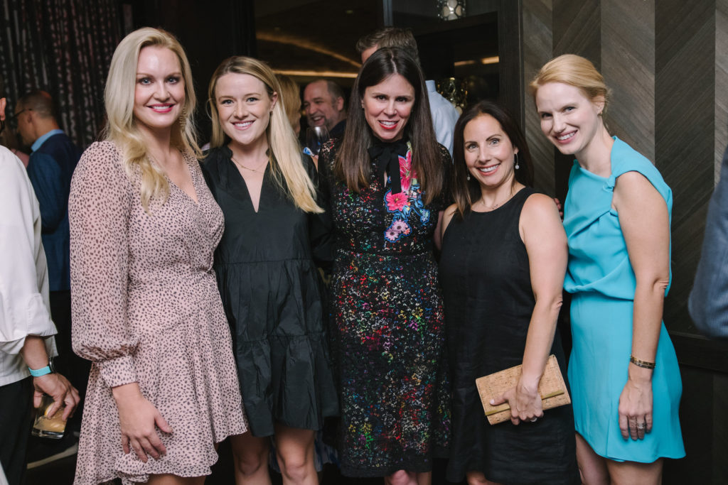 Ashley Beecher, Alexandra Killion, Missy Amschwand Bellinger, Shellyn Shoenthal, Traci Ling at the fall social season launch  party at Steak 48. (Photo by Johnny Than)