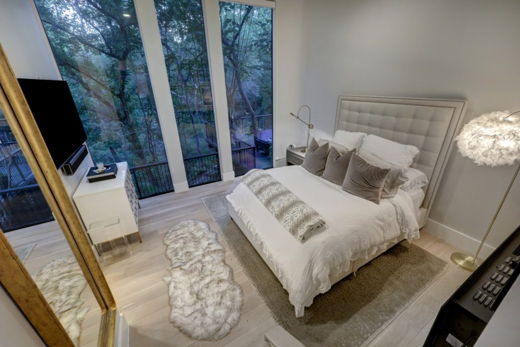 A guest room in the home at 11686 Arrowwood Circle in Piney Point Village.  (Photo by TK Images for Martha Turner Sotheby’s International Realty  )