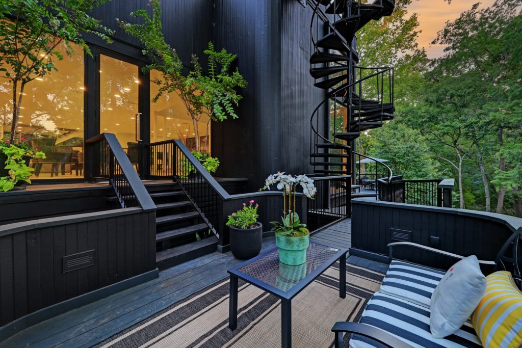 One of several areas for outdoor entertaining at 11686 Arrowwood Circle in Piney Point Village.  (Photo by TK Images for Martha Turner Sotheby’s International Realty  )