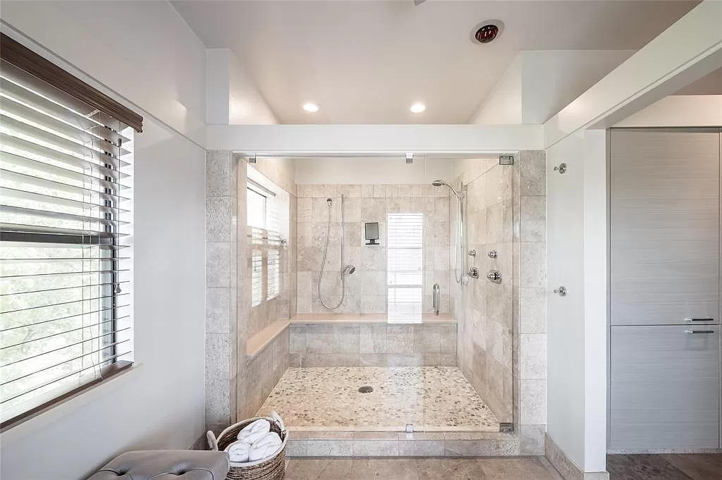 A lavish shower awaits its new owners.