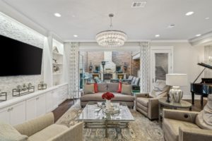 1543 Meeting Street – Living room opens to the very private courtyard beyond.