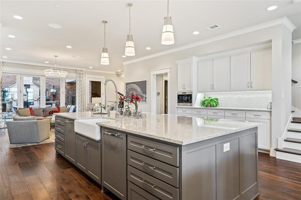 The ground floor centers around the luxurious central kitchen.