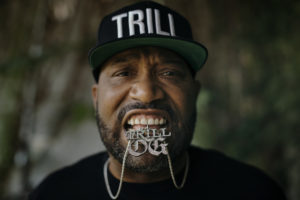 Music star Bun B, also known as Bernard Freeman is also the co-owner of a Trill Burgers food truck which this month pops-up two Sundays in August. (Photo by Rebecca Wright)