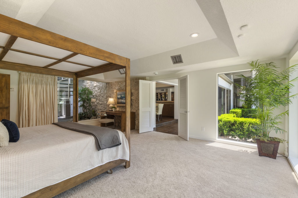The primary bedroom at 503 Timber Terrace Road.  (Photo by Nan Studios)