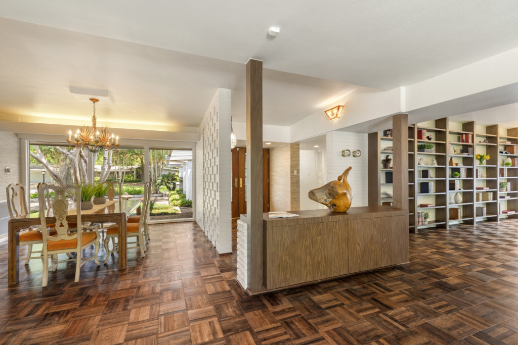 Cabinetry work and lighting is original to the 1955 home at 503 Timber Terrace Road. (Photo by Nan Studios)