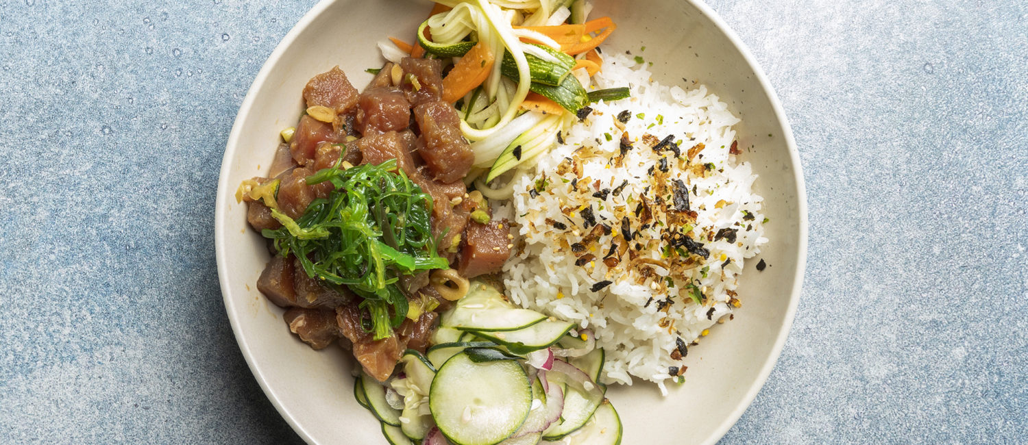 At the new bento box concept, Maui Bento Box, you can feast on Ahi Poke. (Photo by Julie Soefer)