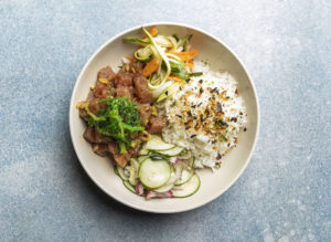 At the new bento box concept, Maui Bento Box, you can feast on Ahi Poke. (Photo by Julie Soefer)
