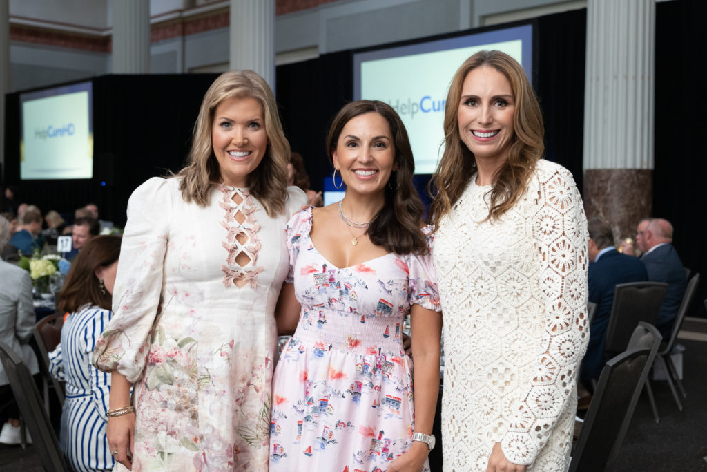 Amanda Boffone, Julie Chen, Brooke Bentley Gunst at the HelpCureHD fundraiser at Minute Maid Park. (Photo by Daniel Ortiz)
