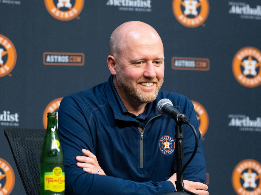 Astros general Manager James Click made three trades. Should he have made more? (Photo by F. Carter Smith)