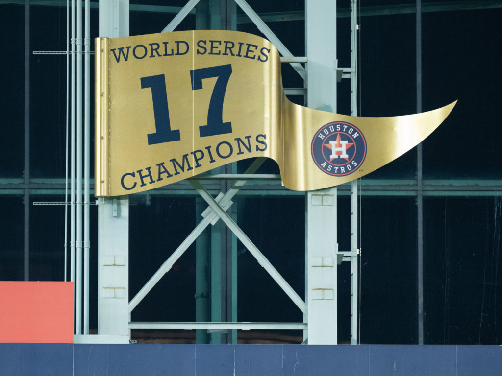 The Trey Mancini, Christian Vazquez and Will Smith additions are all about another golden championship banner to Minute Maid Park. (Photo by F. Carter Smith)