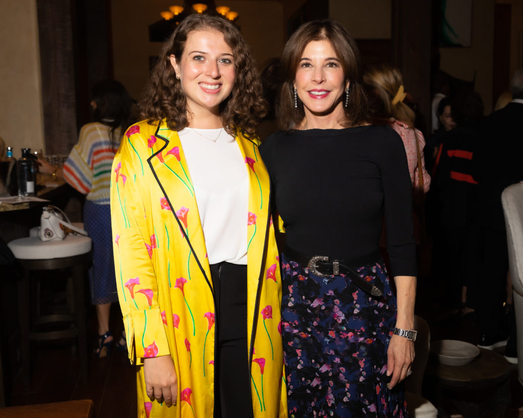 Carpenter's Workshop Gallery senior sales associate Isabel Suarez, Aspen Art Museum board member Barbara Gamson of Houston at the kick-off dinner for Aspen ArtCrush