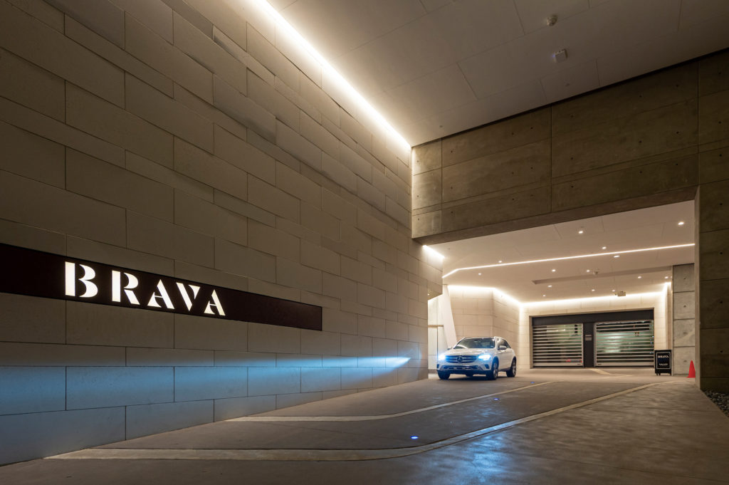 Brava's driveway is all about the sense of arrival.