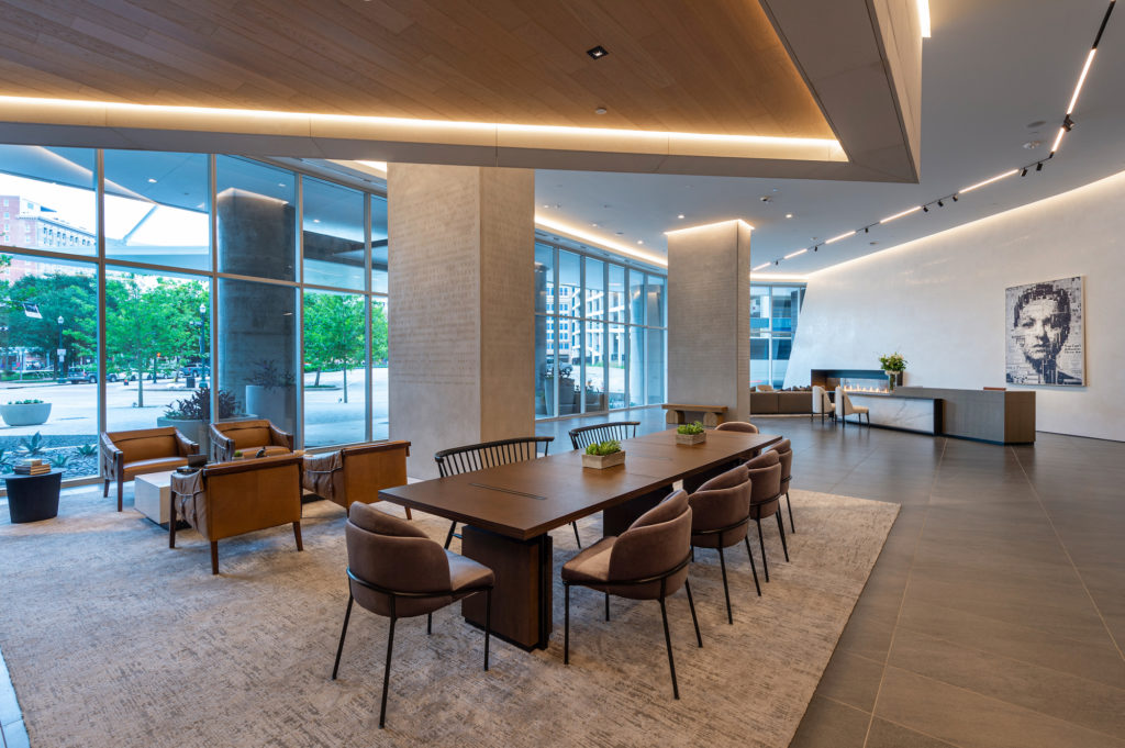 The Brava lobby includes space to relax. 